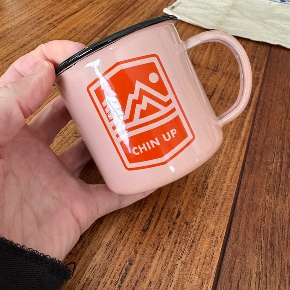 NWT Good Citizen Coffee Co Set of TWO Enamel Drinkware Mugs / Pink and Navy - Picture 2 of 9